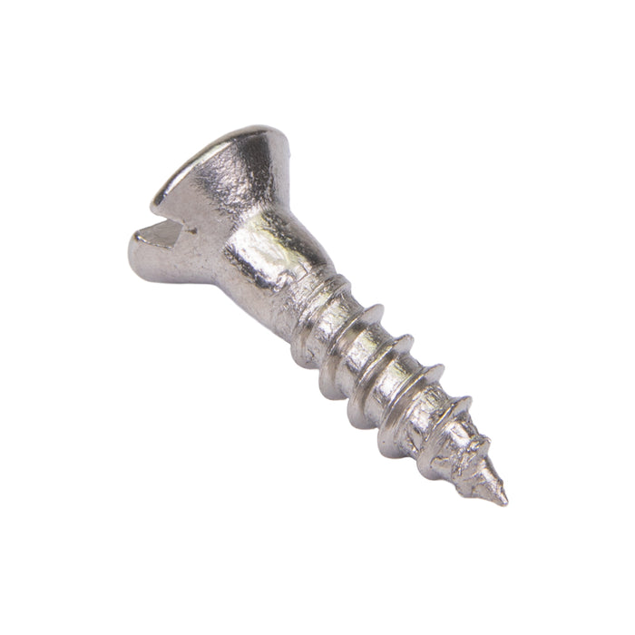 Wood Screw, Flat Head, Slotted, #8 x 1-1/4" Length, Stainless Steel, ASME/ANSI B18.6.1 by Spaenaur Inc.