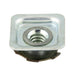 Square Metal Threaded Adaptors 7/8" Tube OD x 16-18 Gauge x 1/4"-20 UNC Steel Zinc Plated by Spaenaur Inc.