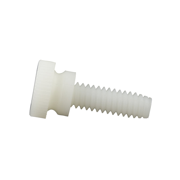 Thumb Screw, Knurled 5/16"-18 UNC x 1/2" Molded Nylon 6/6(Ul94V2) Natural