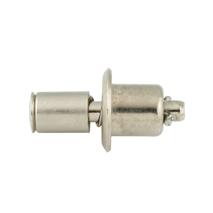 Attache à bouton-poussoir, goujon uniquement, plage de serrage de 0,210 po à 0,269 po, acier, nickelé brillant, par Spaenaur Inc.