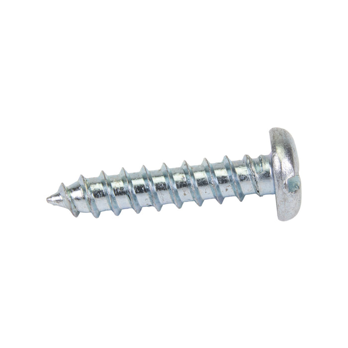 Tapping Screw, Pan Head Slotted Drive, Type A, #12 x 1" Length, Low Carbon Steel Zinc Plated by Spaenaur Inc.