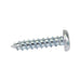 Tapping Screw, Pan Head Slotted Drive, Type A, #12 x 1" Length, Low Carbon Steel Zinc Plated by Spaenaur Inc.