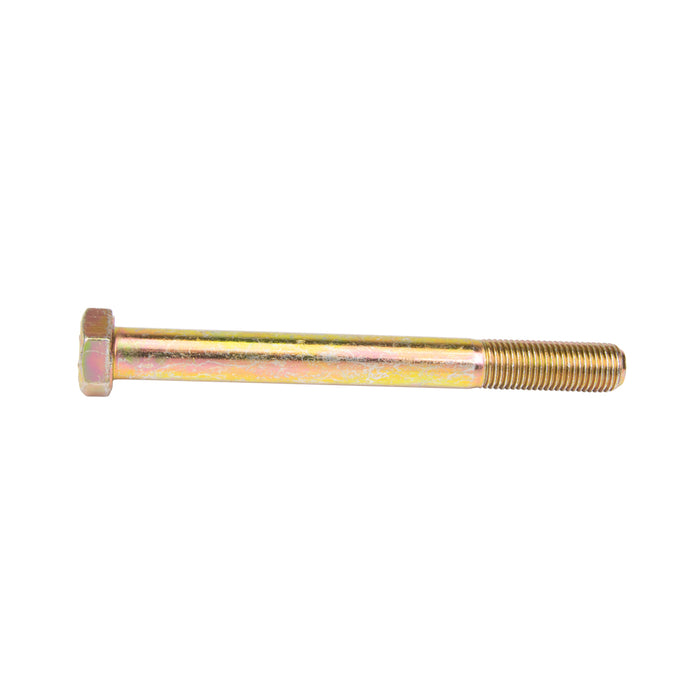 Vis à tête hexagonale, norme SAE de classe 8, 3/4" - 16 UNF x 5", en acier allié à teneur moyenne en carbone de classe 8, zinguée avec un revêtement au dichromate jaune, conforme à la norme ANSI B18.2.1-1965, fabriquée par Spaenaur Inc.