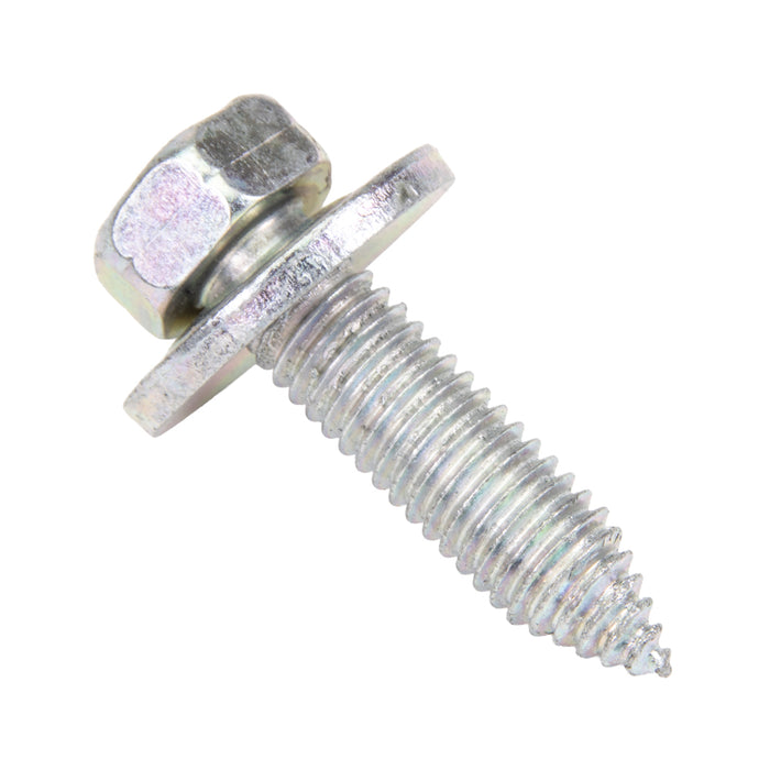 Sems Machine Screw Hex Head With, 17.0mm OD Washer Head, Ca Point, M6.3 X 1.00 Pitch X 25mm Length, Low Carbon Steel, Zinc Plated by Spaenaur Inc.