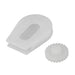 Cord Buckle (2 Parts - Holder & Locking Wheel) for 3mm-4mm Cord Delrin 500 Plastic White by Spaenaur Inc.