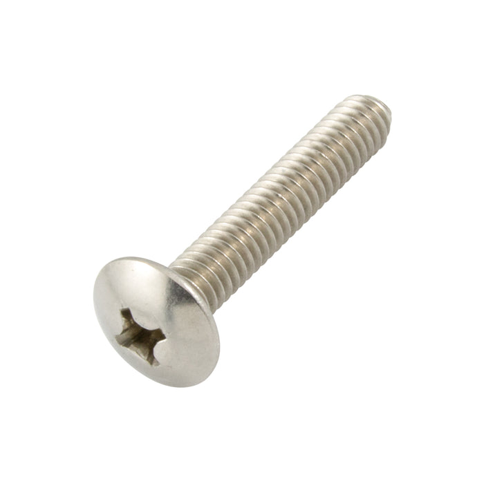 Machine Screw, Truss Head, Phillips Drive, #6-32 UNC x 1/4" Length, Stainless Steel by Spaenaur Inc.