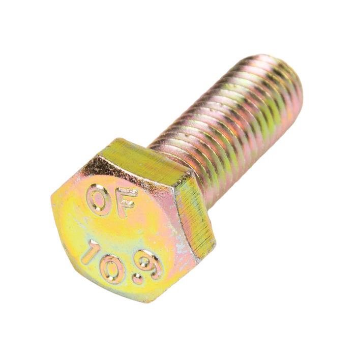 Hex Head Cap Screw, Fully Threaded, DIN 933, Class 10.9 M14 x 25 mm Class 10.9 Steel Yellow Zinc DIN 933/10.9-YZ M14X25