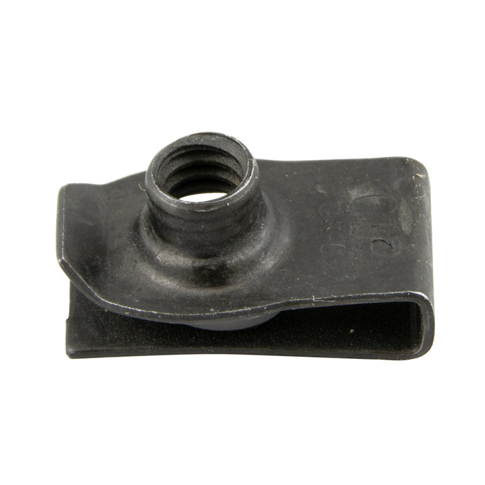 Écrou pour panneau, extrudé, type « U », filetage M6 x 1,0, panneau 0,8 mm-4,5 mm, dispositif de verrouillage, acier à ressort traité thermiquement, zingué PLTD par Spaenaur Inc.