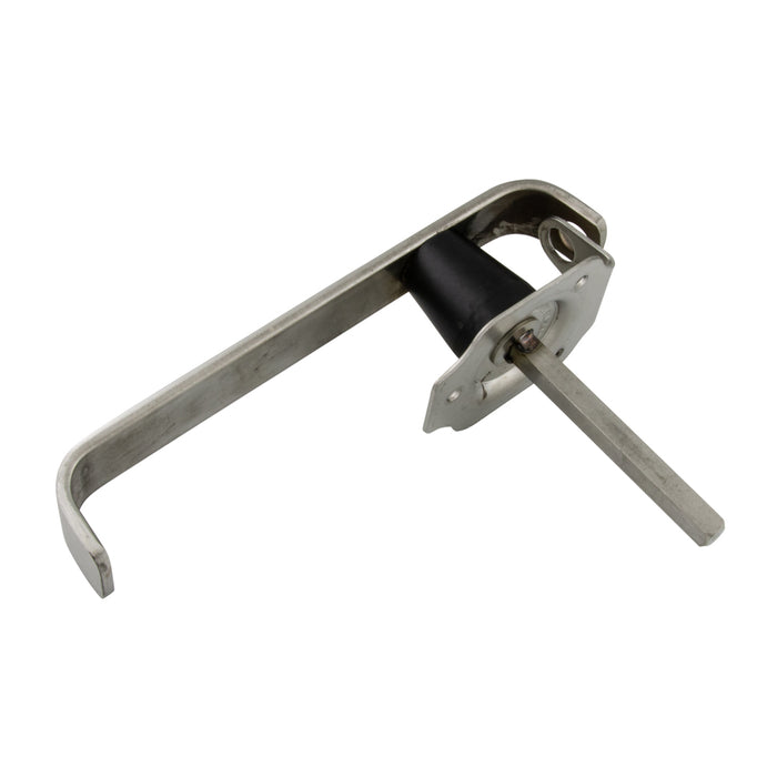 Padlockable Handle, Plain Sq Shank, 3 Mounting Holes, 6.5" Handle LGTH 300 Series Stainless Steel, Bright Polish Finish by Spaenaur Inc.