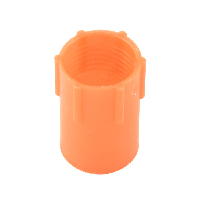 Standard Threaded Cap Ribbed 1/2" - 20 THRD Low Density Polyethylene Colour Red