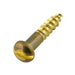 Wood Screw, Round Head, Slotted, #14 x 1-1/4" Length, Brass, ASME/ANSI B18.6.1 by Spaenaur Inc.