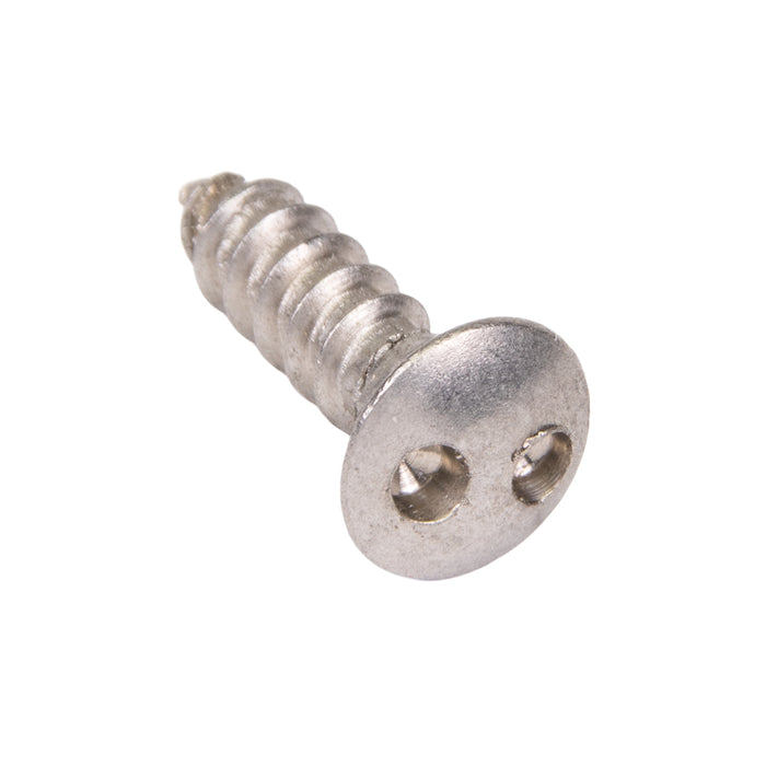 Tamper-Resistant Tapping Screw, Oval Head Spanner Drive, 8A/AB x 1/2" Length, Stainless Steel 18-8, Type A or Type AB by Spaenaur Inc.