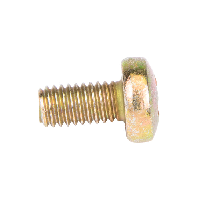 Machine Screw, Raised Cheese Head, Phillips Drive, M4 x 0.70 mm UNC x 10 mm Length, Steel Zinc Plated Yellow
