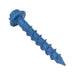 Vis d'ancrage pour béton Tapcon, empreinte fendue, tête hexagonale à rondelle, filetage Hi-Lo, diamètre 1/4" x longueur 1-3/4", acier C1022 bleu CLIMASEAL® de Tapcon®