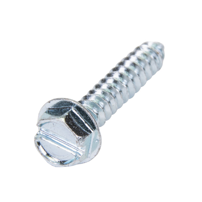 Tapping Screw, Indented Hex Washer Head Slotted Drive, Type AB, #6 x 5/8" Length, Steel Zinc Plated by Spaenaur Inc.