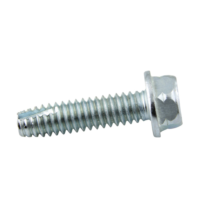 Thread-Cutting Screw, Indented Hex Washer Head Type F #8-32 UNC x 5/16" (Head 1/4" AF) Low Carbon Steel Case Hardened Zinc Chromate, ANSI B18.6.4-1966