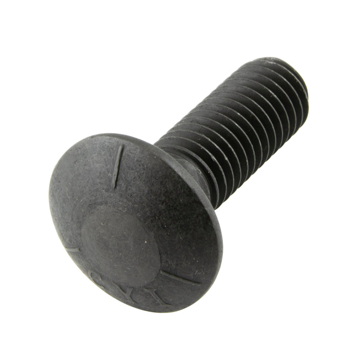 Carriage Bolt, Round HD Square Neck 5/16"-18 UNC x 3/4" LG, Full Thread Grade 5 Steel Plain Finish ANSI B18.5-1978