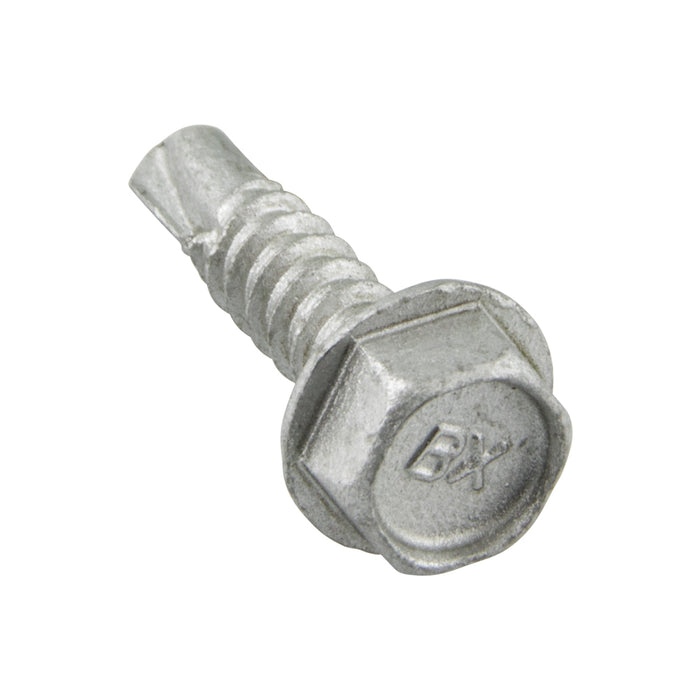 Teks Point 3 Self-Drilling Screw, Hex Washer Head, #12 x 1" Length, Low Carbon Steel Mechanical Zinc with Oxyseal Coating