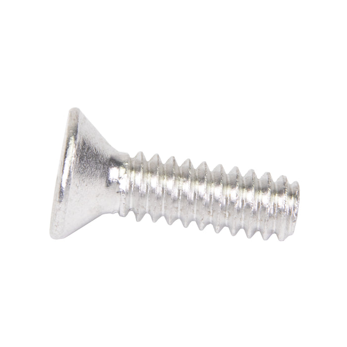 Vis à métaux, tête plate, empreinte carrée, n° 10-24 UNC x 5/8" de longueur, en aluminium brut, de la marque Spaenaur Inc.