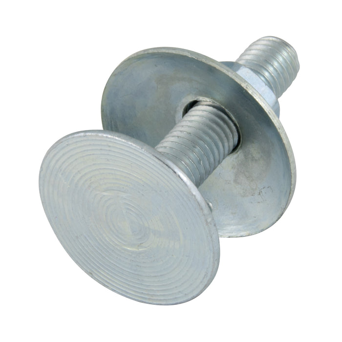 Vis d'ascenseur avec rondelle bombée et écrou hexagonal, M8 x 1,25 mm x 40 mm de longueur, en acier zingué, classe 4.6, conforme à la norme DIN 15237, fabriquée par Spaenaur Inc.