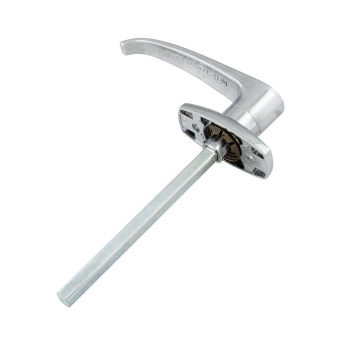 Non-Locking Handle 90 Degree Left Hand Rotation 7.25" Handle LGTH x 1.75" C. to C. Die Cast, Black Finish by Spaenaur Inc.
