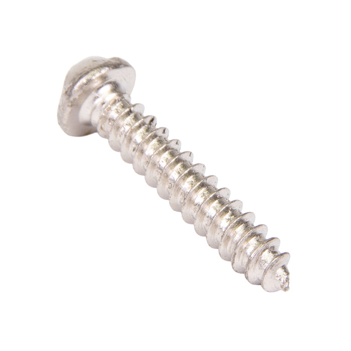 Tapping Screw, Round Head One-Way Slotted Drive, Type A, #6 x 3/4" Length, Steel Nickel Plated by Spaenaur Inc.