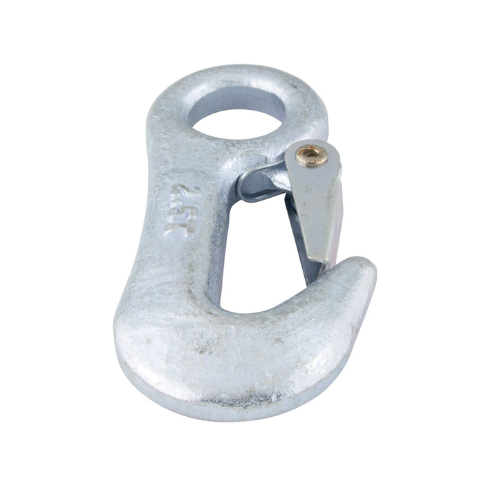 Snap Hook,Metric, Fixed Eye, Break Strength: 3600 Lbs 18 mm ID Of Eye, O/A LGTH 93 mm Drop forged Steel, Zinc Plated by Spaenaur Inc.