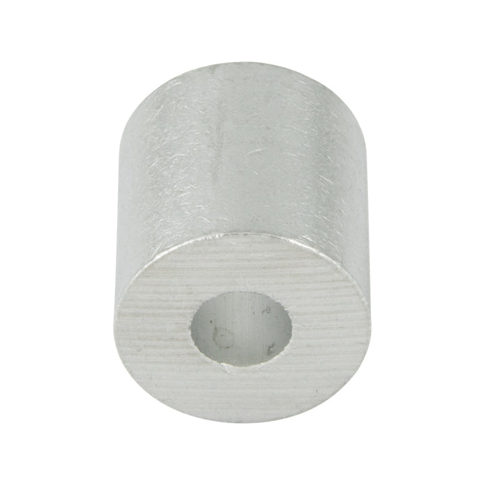 Manchon d'arrêt pour câble métallique, pour câble de 3/16 po de diamètre, aluminium