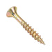 Particle Board Screw, Flat Head, Square Socket, 4.0 mm x 30 mm Length(#8 x 1-1/4"), Steel Yellow Zinc Plated by Spaenaur Inc.