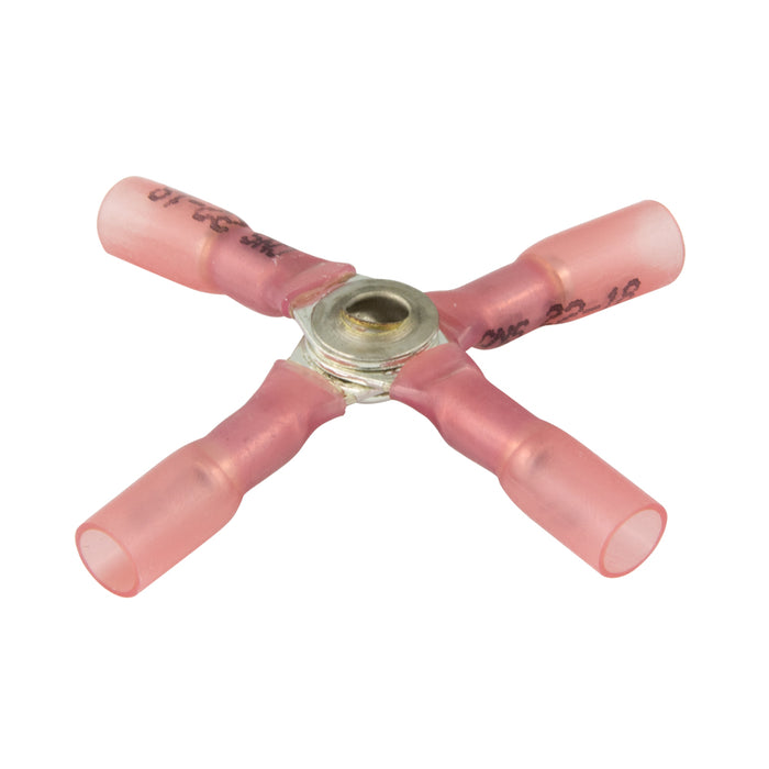 Waterproof Heat Shrink Connector Splice (4 Way) 22-18 Wire Polymer Jacket