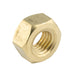 Hexagon Nut #1-72 UNF (5/32" A/F x 3/64" TH) Brass Plain ANSI B18.6.3-Latest by Spaenaur Inc.