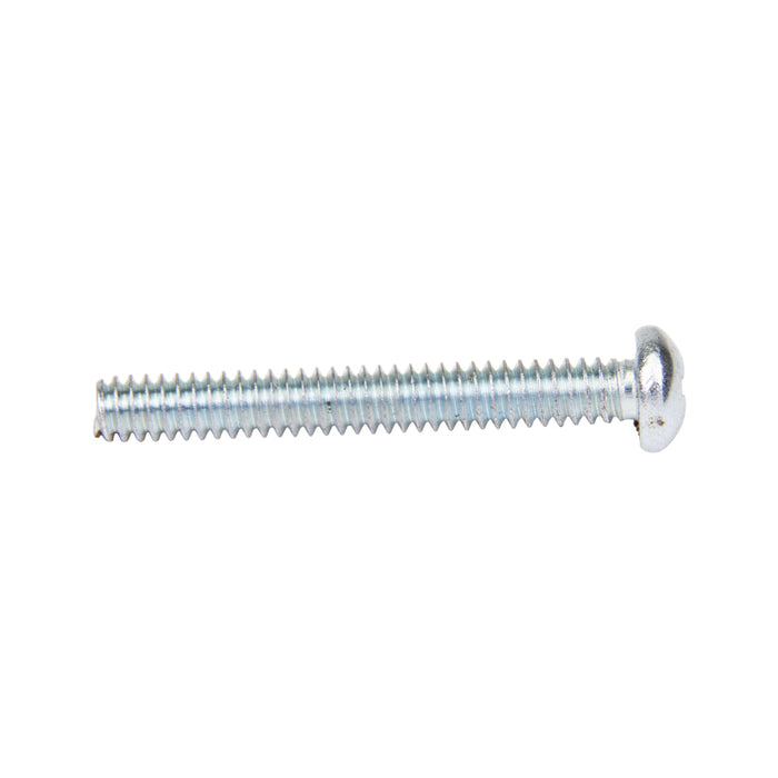 Machine Screw, Round Head, Phillips Socket Recess Drive, 1/4"-20 UNC x 1" Length, Steel Zinc Plated by Spaenaur Inc.