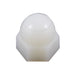 Écrou borgne, n° 6-32, largeur à plat (WAF) : 0,305", épaisseur (THK) : 0,325", nylon, UL94V2, fabriqué par Spaenaur Inc.