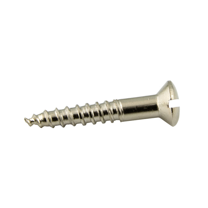 Wood Screw, Oval Head 90° ctsk., Slotted, #12 x 1-1/2" Length, Brass, ASME/ANSI B18.6.1 by Spaenaur Inc.