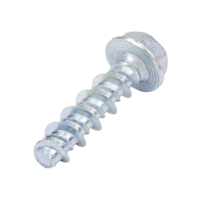 Hi-Lo Tapping Screw, Unslotted, Indented Hex Washer Head, #8 x 3/8" Length, Steel Zinc Plated, ASME/ANSI B18.6.4 by Spaenaur Inc.