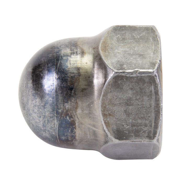 Écrou borgne, M12 x 1,75 mm, largeur à plat (WAF) 18,0 mm, hauteur (THK) 22,0 mm, acier lisse, conforme à la norme DIN 1587, fabriqué par Spaenaur Inc.