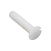 Machine Screw, Flat Head, Slotted Drive, M4 x 0.70 mm UNC x 15 mm Length, Nylon Natural by Spaenaur Inc.