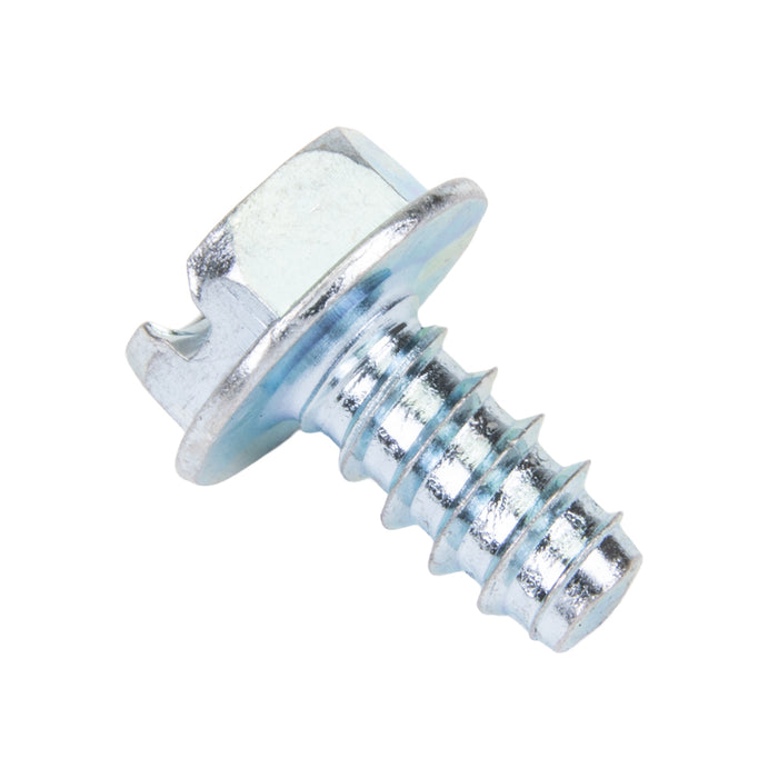 Tapping Screw, Hex Washer Head Slotted Drive, Type B, #10 x 3/8" Length, Low Carbon Steel Trivalent Zinc Plated by Spaenaur Inc.