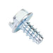 Tapping Screw, Hex Washer Head Slotted Drive, Type B, #10 x 3/8" Length, Low Carbon Steel Trivalent Zinc Plated by Spaenaur Inc.