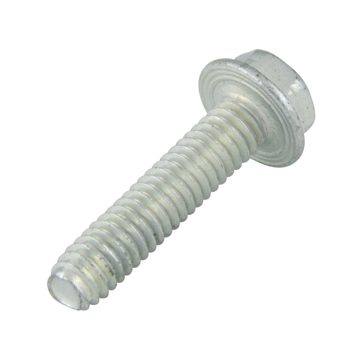 Thread Rolling Screws, Indented Hex Washer Head, Fully-Threaded, #6-32 x 1/4" Length, Case Hardened Low Carbon Steel Zinc Plated
