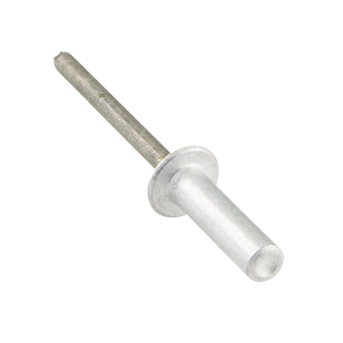 Pop Rivet Domed Head Closed End 1/8" DIA x .295" LGTH x .063"/.125" Grip Aluminum Body, Coated Steel Mandrel