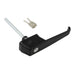 Locking Handle 90 Degree Left Hand Rotation "Ft" Series Key 7.25" Handle LGTH x 1.75" C. to C. Die Cast, Black Finish by Spaenaur Inc.