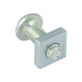 Vis à tête cylindrique à fente ronde HD et écrous carrés 1/4"-20 UNC x 2 1/2" en acier long, zingués et chromates (Ms-1119+B-1548), lot de 100, par Spaenaur Inc.
