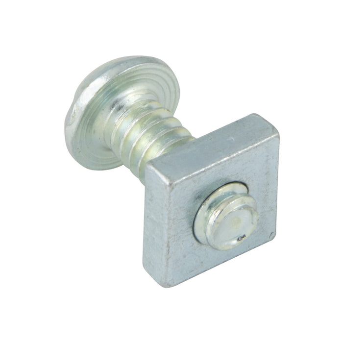 Vis à tête cylindrique à fente ronde et écrou carré (lot de 100) 1/4"-20 x 4", en acier LG zingué et chromaté (Ms-1097 + B-1548) de Spaenaur Inc.