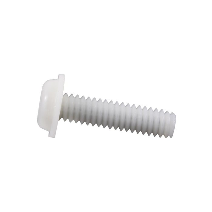 Round Slot Washer Head Metal Core Machine Screw #6 - 32 UNC x 1/4" L Steel Core, Nylon Shell