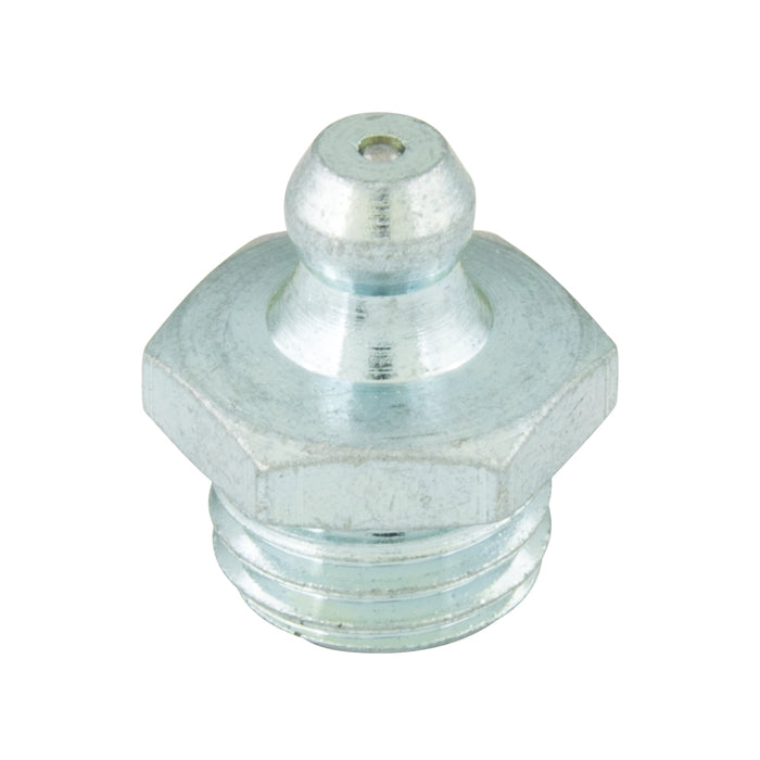Metric GRease Fitting M8 x 1.00mm Pitch, Short Straight (9mm A/F x 15mm O/A HT) Steel Zinc Plated Straight/H1 M8X1 by Spaenaur Inc.