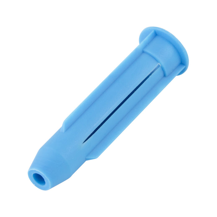 Hollow Wall Parallel-Finned Anchor, "Light Rosett", Nylon Blue, #10-12 Screw Dia x 2-3/16" Length