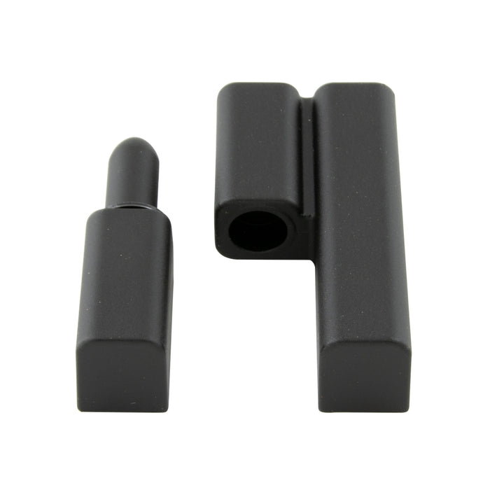 Mini Lift-Off Hinge Offset Type "B" .44" x 1.00" Die-Cast Zinc Black Polyester Powder Coat by SouthCo
