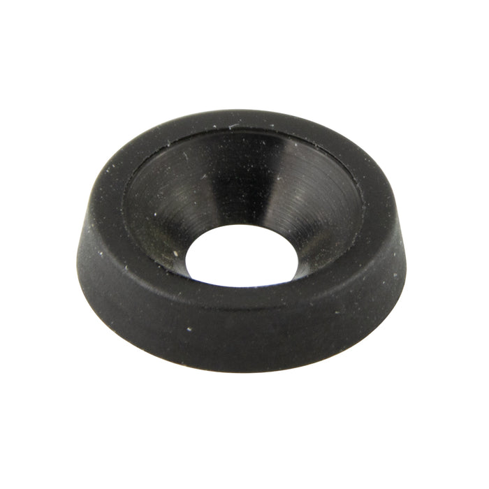 Countersunk Finishing Washer Screw Size #10 x .575 OD 6/6 Nylon Black