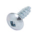 Tapping Screw, Truss Head Square Socket Drive, Type A, #10 x 5/8" Length, Low Carbon Steel Trivalent Zinc Plated by Spaenaur Inc.